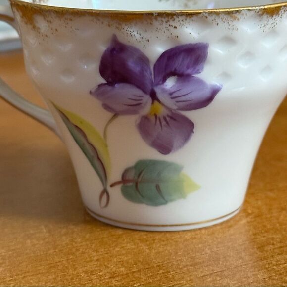 Lefton Purple and Gold Teacup for Dining - Picture 3 of 6